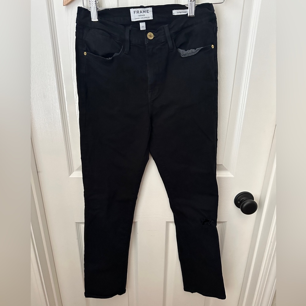 Frame Black Jeans